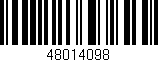Código de barras (EAN, GTIN, SKU, ISBN): '48014098'