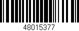 Código de barras (EAN, GTIN, SKU, ISBN): '48015377'