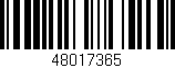 Código de barras (EAN, GTIN, SKU, ISBN): '48017365'