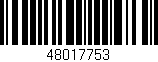 Código de barras (EAN, GTIN, SKU, ISBN): '48017753'