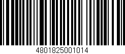 Código de barras (EAN, GTIN, SKU, ISBN): '4801825001014'
