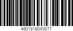 Código de barras (EAN, GTIN, SKU, ISBN): '4801916043077'