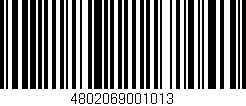 Código de barras (EAN, GTIN, SKU, ISBN): '4802069001013'