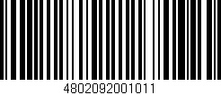 Código de barras (EAN, GTIN, SKU, ISBN): '4802092001011'