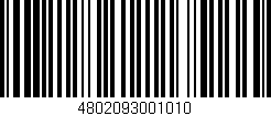 Código de barras (EAN, GTIN, SKU, ISBN): '4802093001010'
