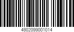 Código de barras (EAN, GTIN, SKU, ISBN): '4802099001014'