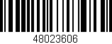 Código de barras (EAN, GTIN, SKU, ISBN): '48023606'