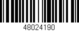 Código de barras (EAN, GTIN, SKU, ISBN): '48024190'