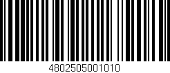 Código de barras (EAN, GTIN, SKU, ISBN): '4802505001010'