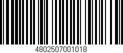 Código de barras (EAN, GTIN, SKU, ISBN): '4802507001018'