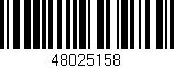 Código de barras (EAN, GTIN, SKU, ISBN): '48025158'