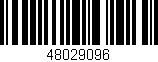 Código de barras (EAN, GTIN, SKU, ISBN): '48029096'
