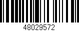Código de barras (EAN, GTIN, SKU, ISBN): '48029572'