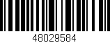 Código de barras (EAN, GTIN, SKU, ISBN): '48029584'