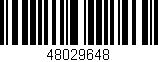 Código de barras (EAN, GTIN, SKU, ISBN): '48029648'