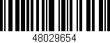 Código de barras (EAN, GTIN, SKU, ISBN): '48029654'