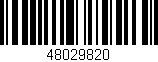 Código de barras (EAN, GTIN, SKU, ISBN): '48029820'
