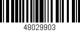 Código de barras (EAN, GTIN, SKU, ISBN): '48029903'