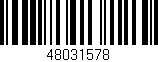 Código de barras (EAN, GTIN, SKU, ISBN): '48031578'