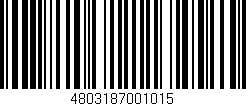 Código de barras (EAN, GTIN, SKU, ISBN): '4803187001015'