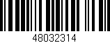 Código de barras (EAN, GTIN, SKU, ISBN): '48032314'