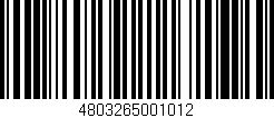 Código de barras (EAN, GTIN, SKU, ISBN): '4803265001012'