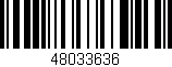 Código de barras (EAN, GTIN, SKU, ISBN): '48033636'