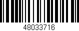 Código de barras (EAN, GTIN, SKU, ISBN): '48033716'