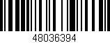 Código de barras (EAN, GTIN, SKU, ISBN): '48036394'