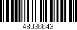 Código de barras (EAN, GTIN, SKU, ISBN): '48036643'