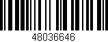 Código de barras (EAN, GTIN, SKU, ISBN): '48036646'