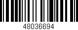 Código de barras (EAN, GTIN, SKU, ISBN): '48036694'