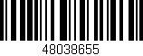 Código de barras (EAN, GTIN, SKU, ISBN): '48038655'