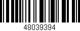 Código de barras (EAN, GTIN, SKU, ISBN): '48039394'