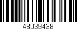 Código de barras (EAN, GTIN, SKU, ISBN): '48039438'