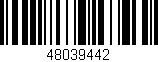 Código de barras (EAN, GTIN, SKU, ISBN): '48039442'