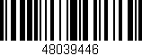 Código de barras (EAN, GTIN, SKU, ISBN): '48039446'