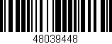 Código de barras (EAN, GTIN, SKU, ISBN): '48039448'