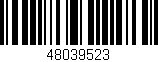 Código de barras (EAN, GTIN, SKU, ISBN): '48039523'