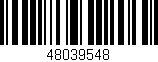 Código de barras (EAN, GTIN, SKU, ISBN): '48039548'