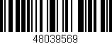 Código de barras (EAN, GTIN, SKU, ISBN): '48039569'