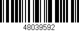 Código de barras (EAN, GTIN, SKU, ISBN): '48039592'