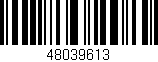 Código de barras (EAN, GTIN, SKU, ISBN): '48039613'