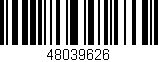 Código de barras (EAN, GTIN, SKU, ISBN): '48039626'