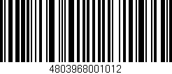 Código de barras (EAN, GTIN, SKU, ISBN): '4803968001012'