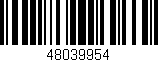 Código de barras (EAN, GTIN, SKU, ISBN): '48039954'