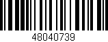 Código de barras (EAN, GTIN, SKU, ISBN): '48040739'