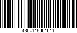 Código de barras (EAN, GTIN, SKU, ISBN): '4804119001011'