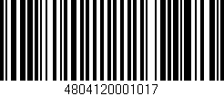 Código de barras (EAN, GTIN, SKU, ISBN): '4804120001017'