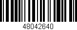 Código de barras (EAN, GTIN, SKU, ISBN): '48042640'